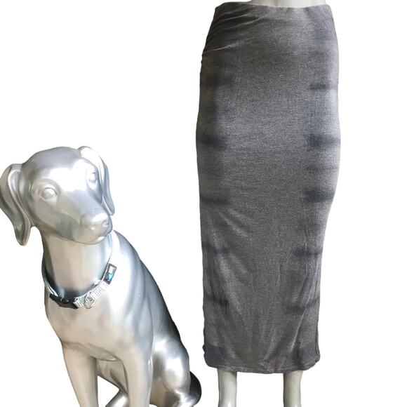 Jessica Simpson Gray Striped Fitted Maxi Skirt Women's Size XS - Picture 1 of 6